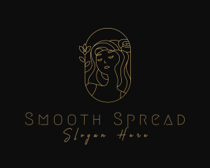 Woman Flower Spa logo design