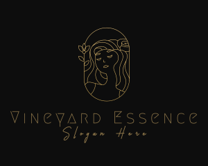 Woman Flower Spa logo design