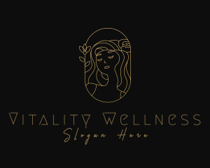 Woman Flower Spa logo design