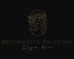 Woman Flower Spa logo design