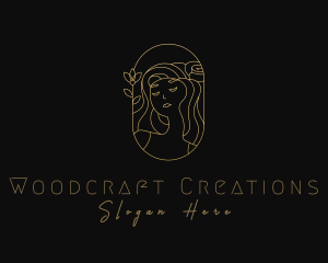 Woman Flower Spa logo design