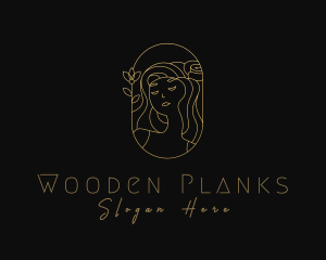 Woman Flower Spa logo design