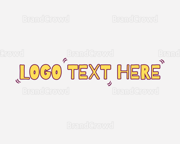 Playful Cartoon Text Logo