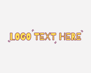 Pop - Playful Cartoon Text logo design