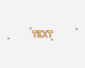 Playful Cartoon Text logo design