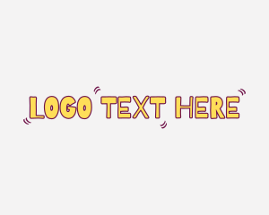 Trendy - Playful Cartoon Text logo design