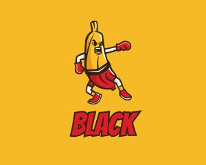 Health - Boxing Banana Cartoon logo design