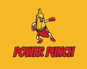 Boxing - Boxing Banana Cartoon logo design
