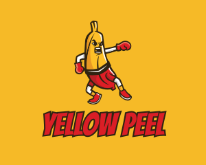 Banana - Boxing Banana Cartoon logo design