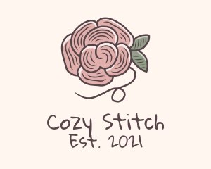 Knitwork - Flower Yarn Knitwork logo design