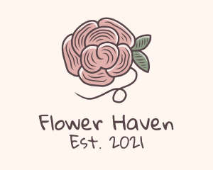 Flower Yarn Knitwork logo design