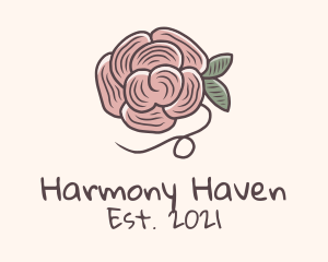 Flower Shop - Flower Yarn Knitwork logo design