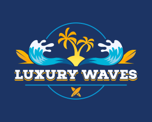 Wave Surfing Resort   logo design