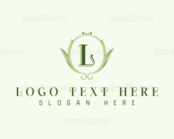 Luxury Botanical Crest Logo