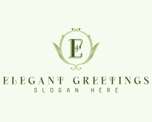 Luxury Botanical Crest logo design