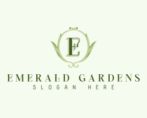 Luxury Botanical Crest logo design