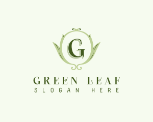 Luxury Botanical Crest logo design