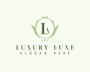 Luxury Botanical Crest logo design