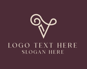 Elegant Letter V  Logo