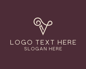 Interior Designer - Elegant Letter V logo design