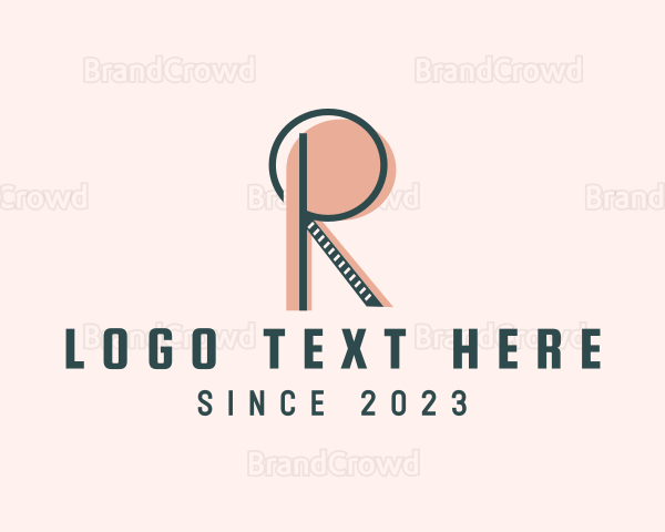 Retro Marketing Business Letter R Logo