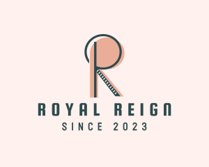 Retro Marketing Business Letter R logo design