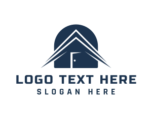 Developer - Blue Real Estate Roofing logo design