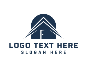 Broker - Blue Real Estate Roofing logo design