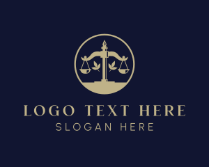 Notary - Justice Scale Law logo design