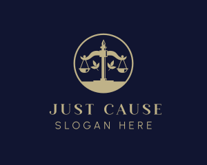 Justice - Justice Scale Law logo design