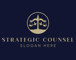 Counsel - Justice Scale Law logo design