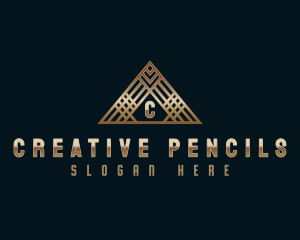 Luxury Pyramid Triangle logo design