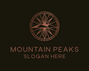 Himalayas - Travel Mountain Compass logo design