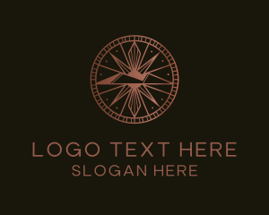 Exploration - Travel Mountain Compass logo design