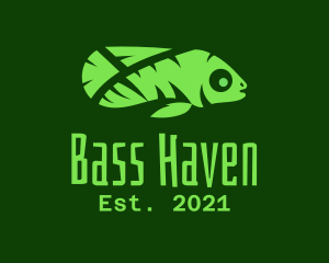 Bass - Green Tropical Fish logo design