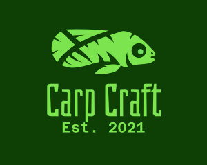 Green Tropical Fish logo design