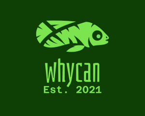 Carp - Green Tropical Fish logo design