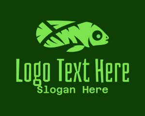 Green Tropical Fish Logo