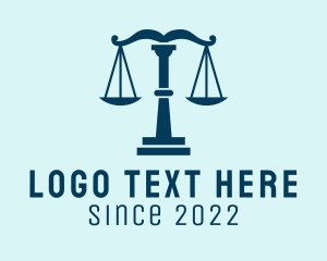 Court - Blue Scale Law Firm logo design