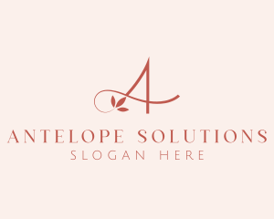 Flower Spa Letter A logo design