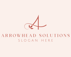 Flower Spa Letter A logo design