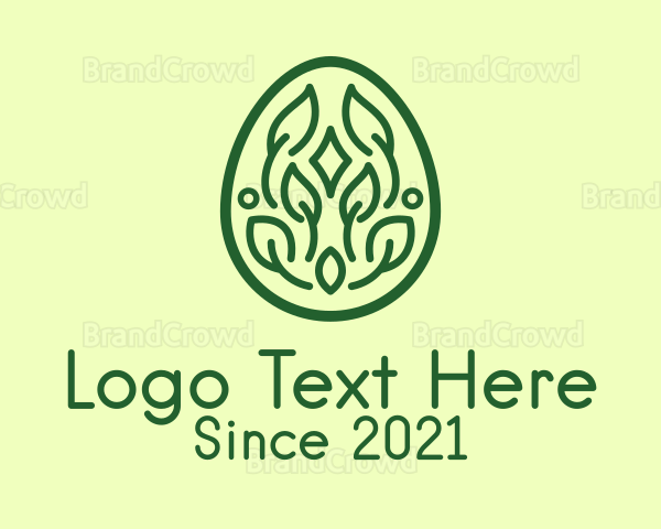 Green Organic Egg Logo