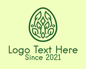 Easter - Green Organic Egg logo design