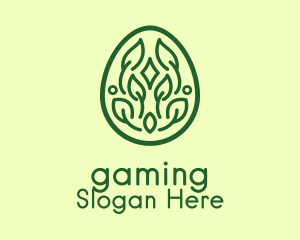 Green Organic Egg  Logo