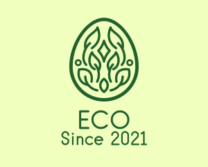 Green Organic Egg  logo design