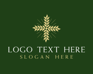 Pastoral - Biblical Cross Wheat logo design