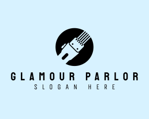 Parlor - Razor Grooming Barber logo design