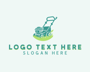 Lawn Care - Gardening Lawn Mower logo design