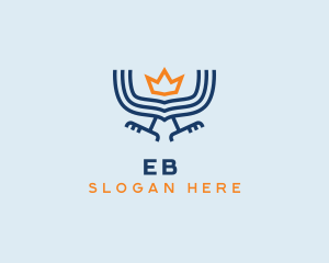 Corporate - Minimalist Crown Eagle logo design