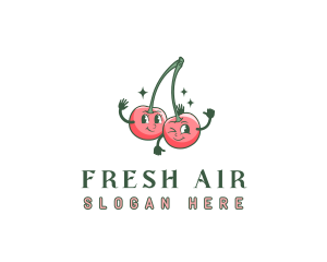 Fruit Cherry Juice logo design